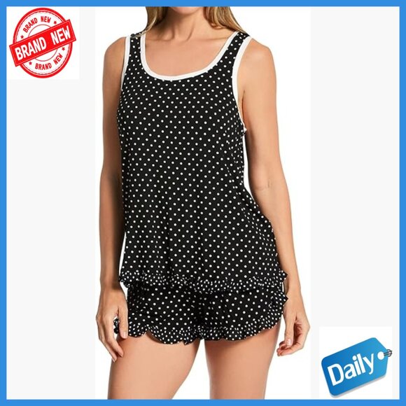 Modal Jersey Sleeveless Pajama Set X-Large Relaxed Fit Summer Sleepwear